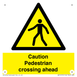 Caution Pedestrian crossing ahead